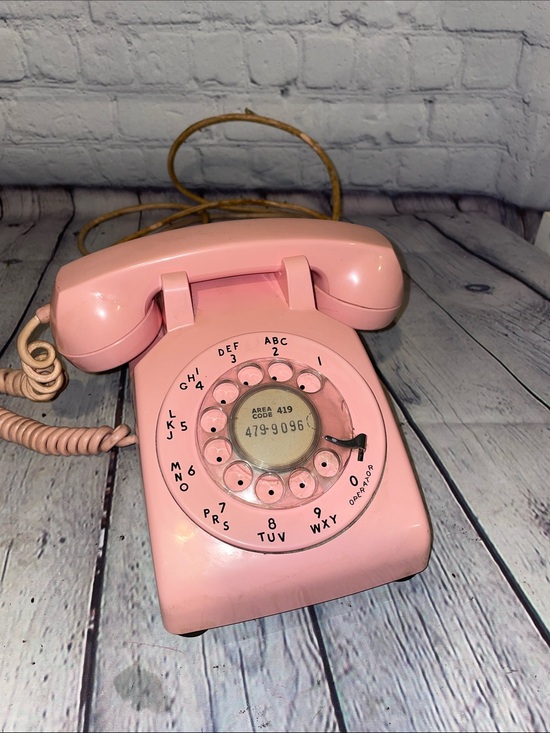 Western Electric Other - Pink Vintage Rotary Desk Phone - Classic Home Accent MCM Rare Color !